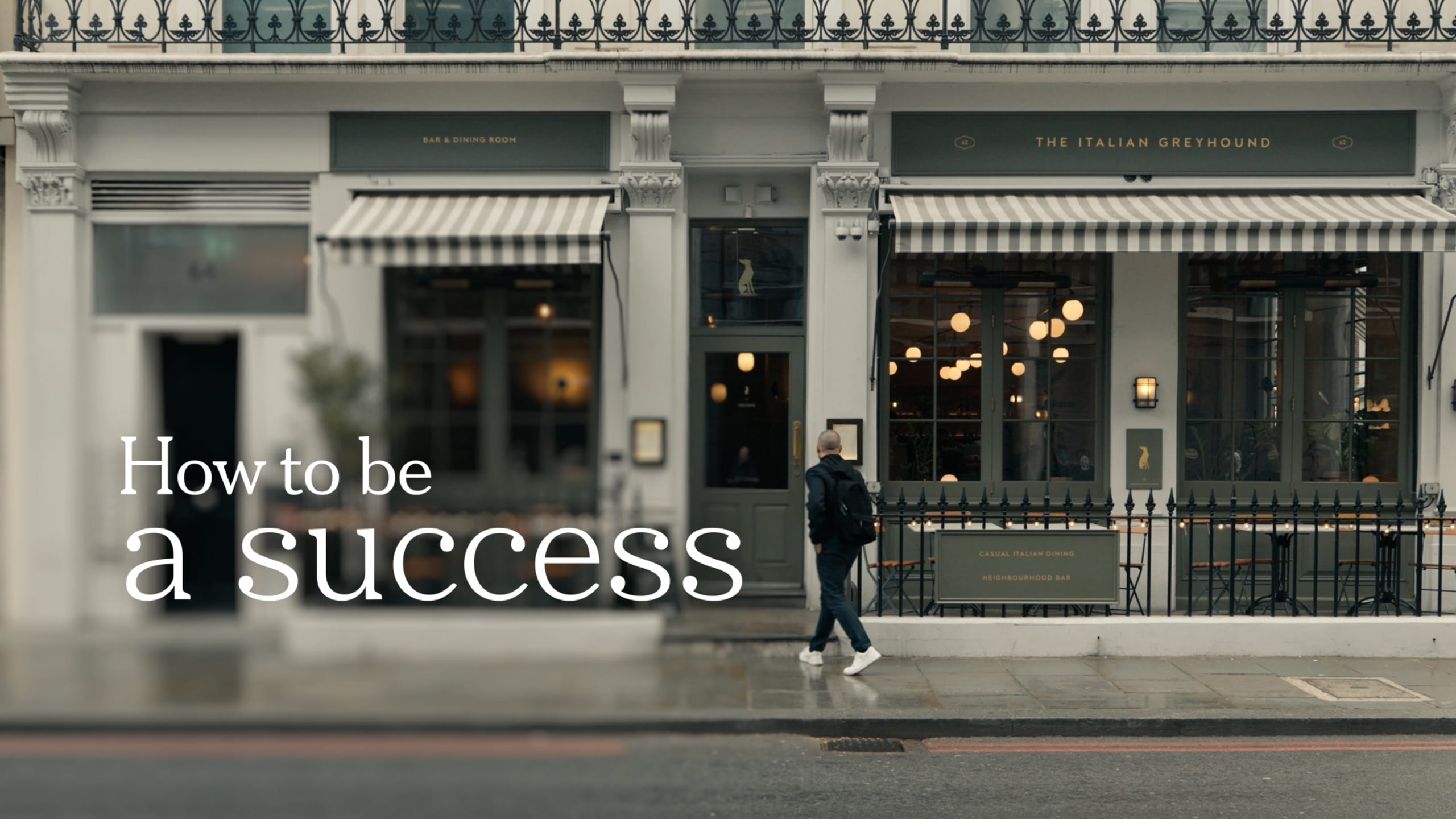 How to be a success